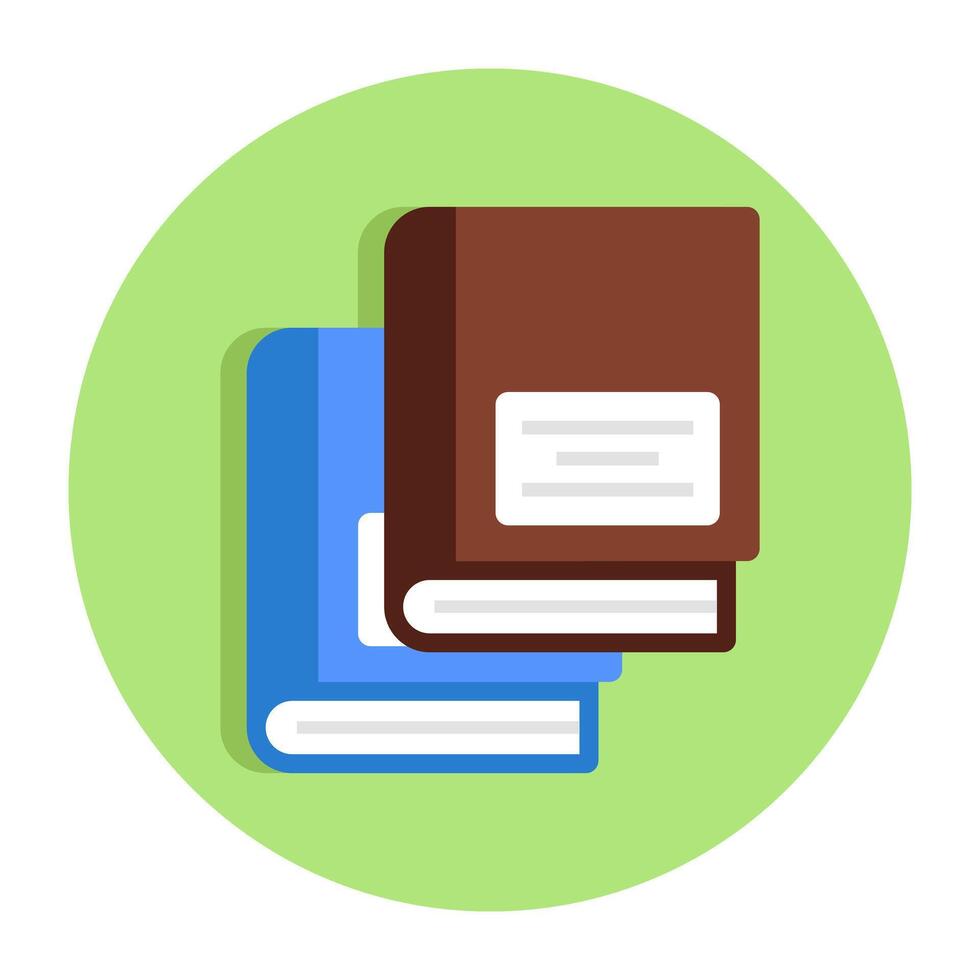 A flat design icon of close book vector