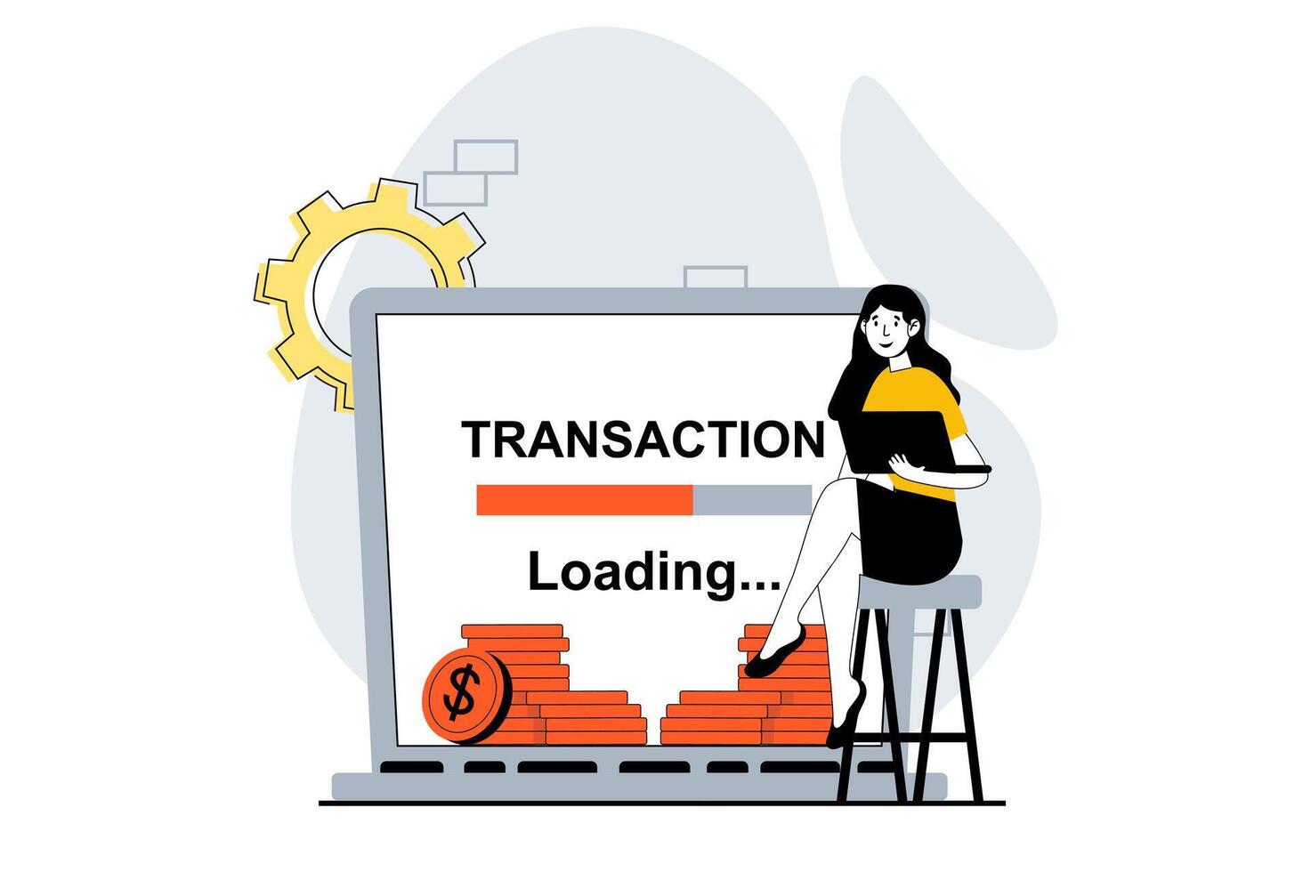 Employee hiring process concept with people scene in flat design for web. Woman choosing best candidate in staff and looking resume. Vector illustration for social media banner, marketing material.