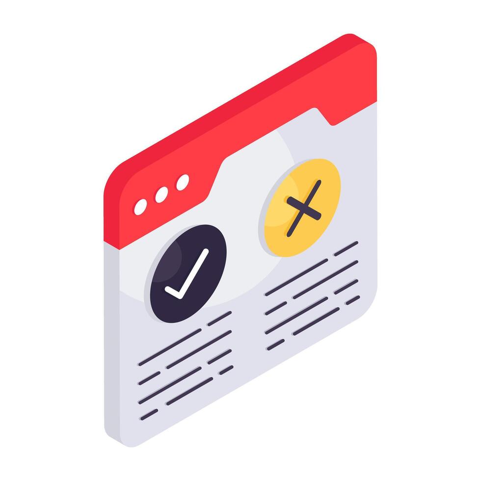 A perfect design icon of choose website vector