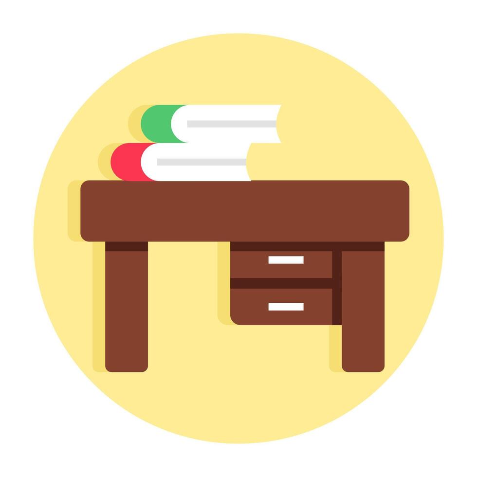 A flat design icon of close book vector