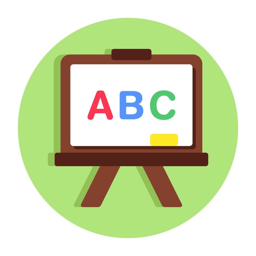 un icono de diseño creativo de aprendizaje abc vector