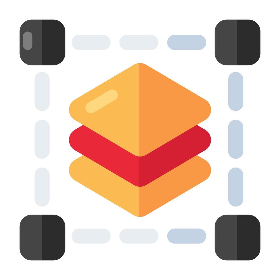 An editable design icon of layers vector