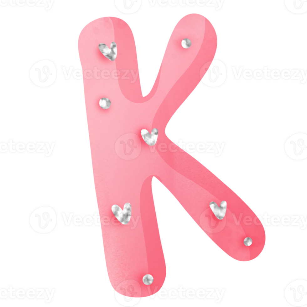 diamond valentine alphabet KK png