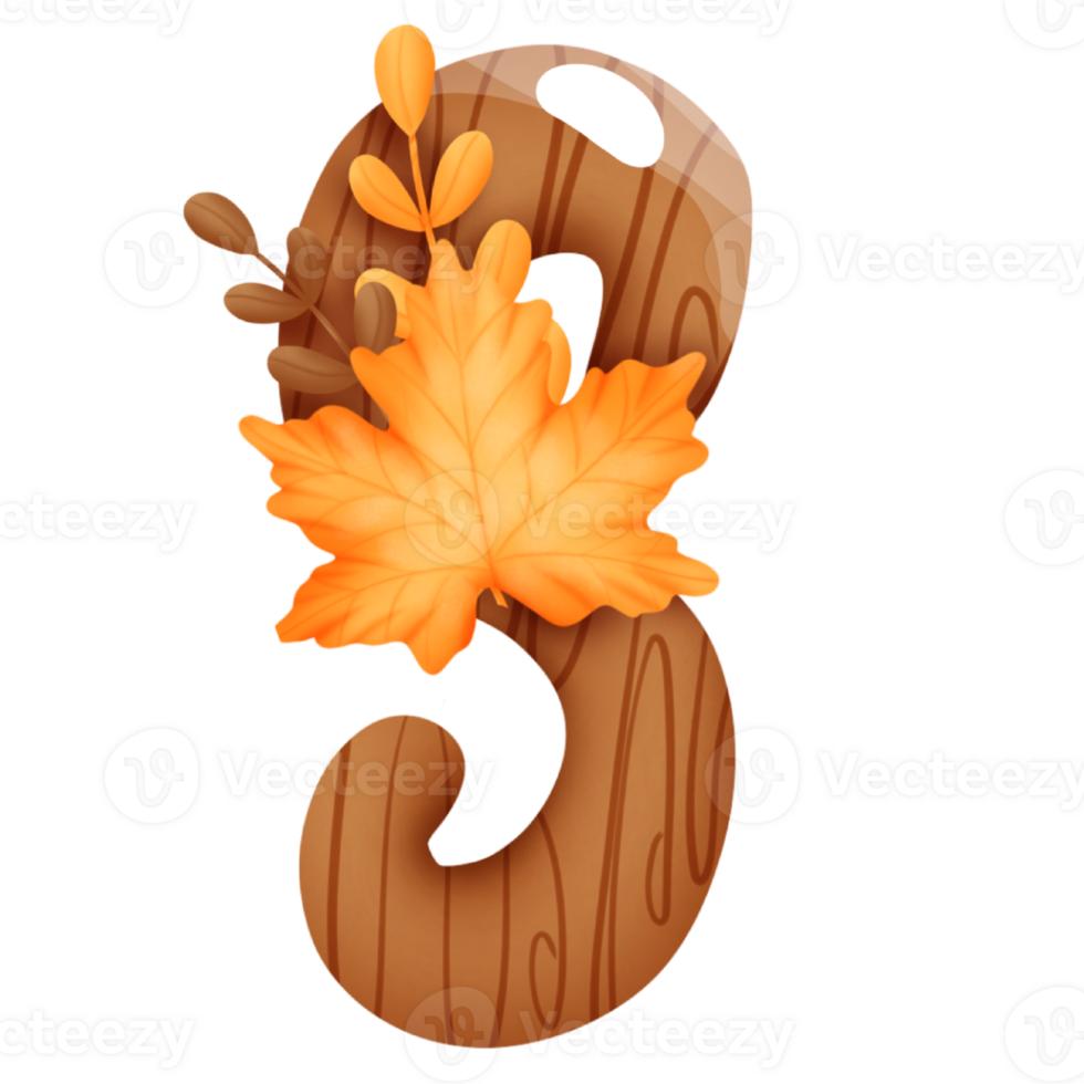 autumn alphabet 3 png