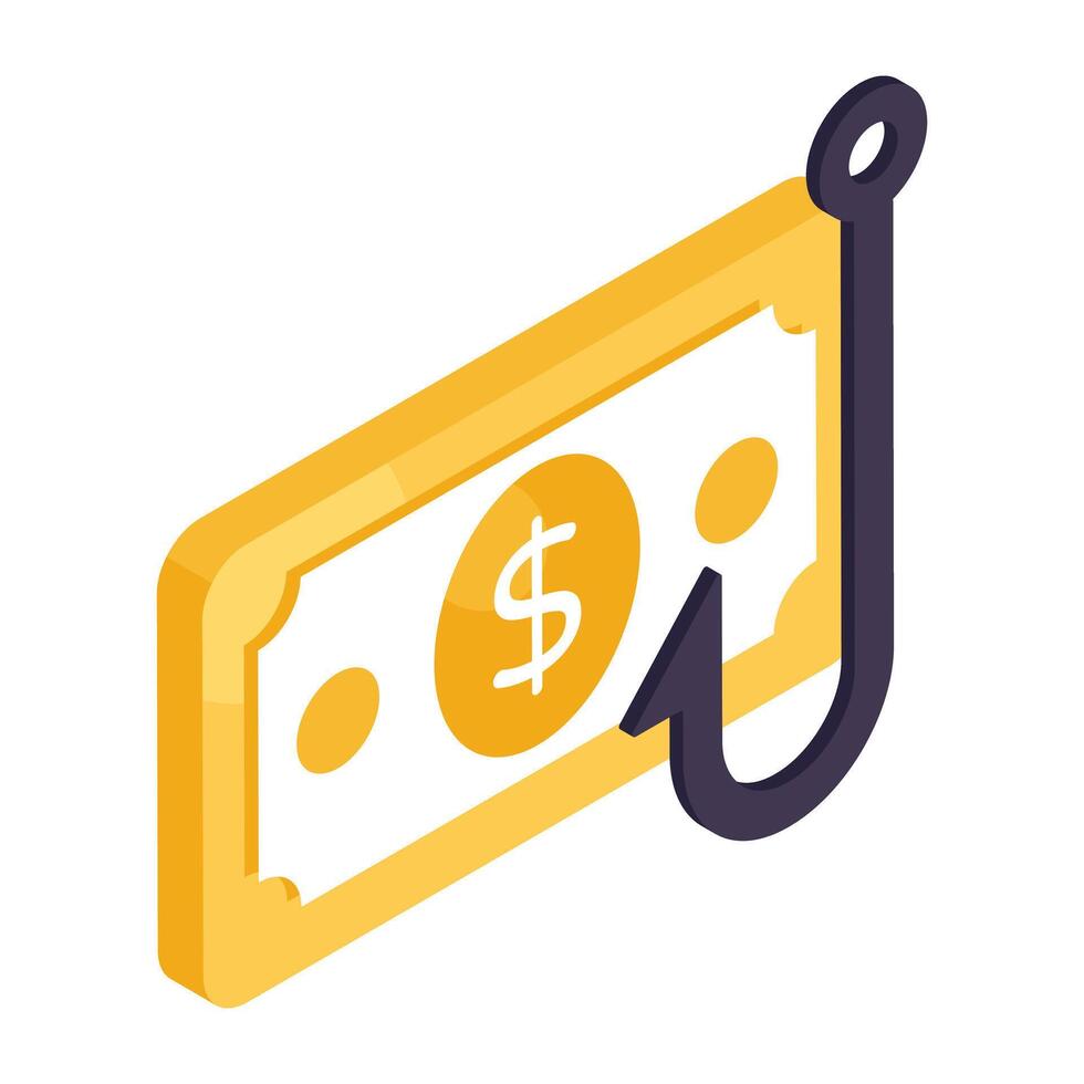 Modern design icon of financial phishing vector