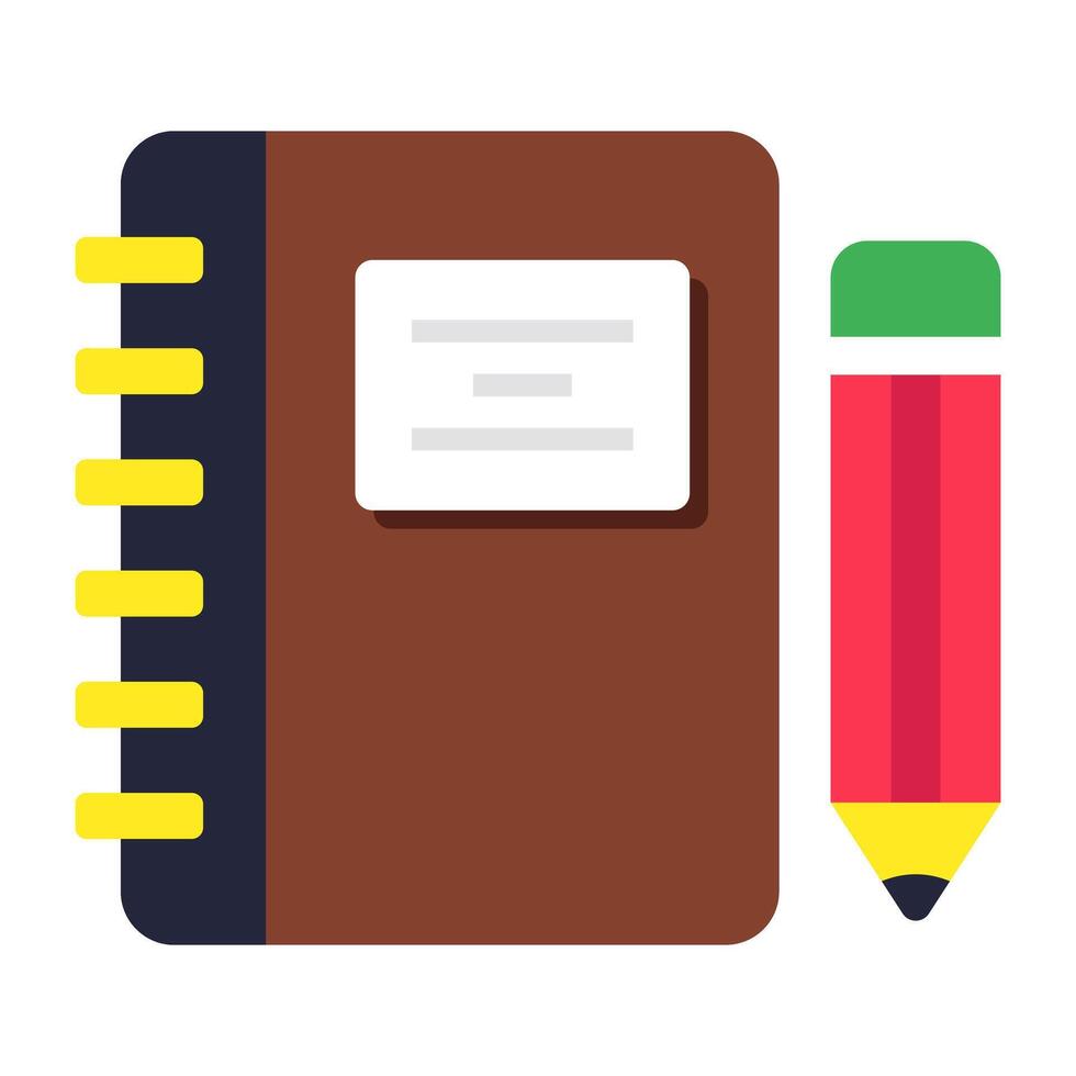 A flat design icon of close book vector