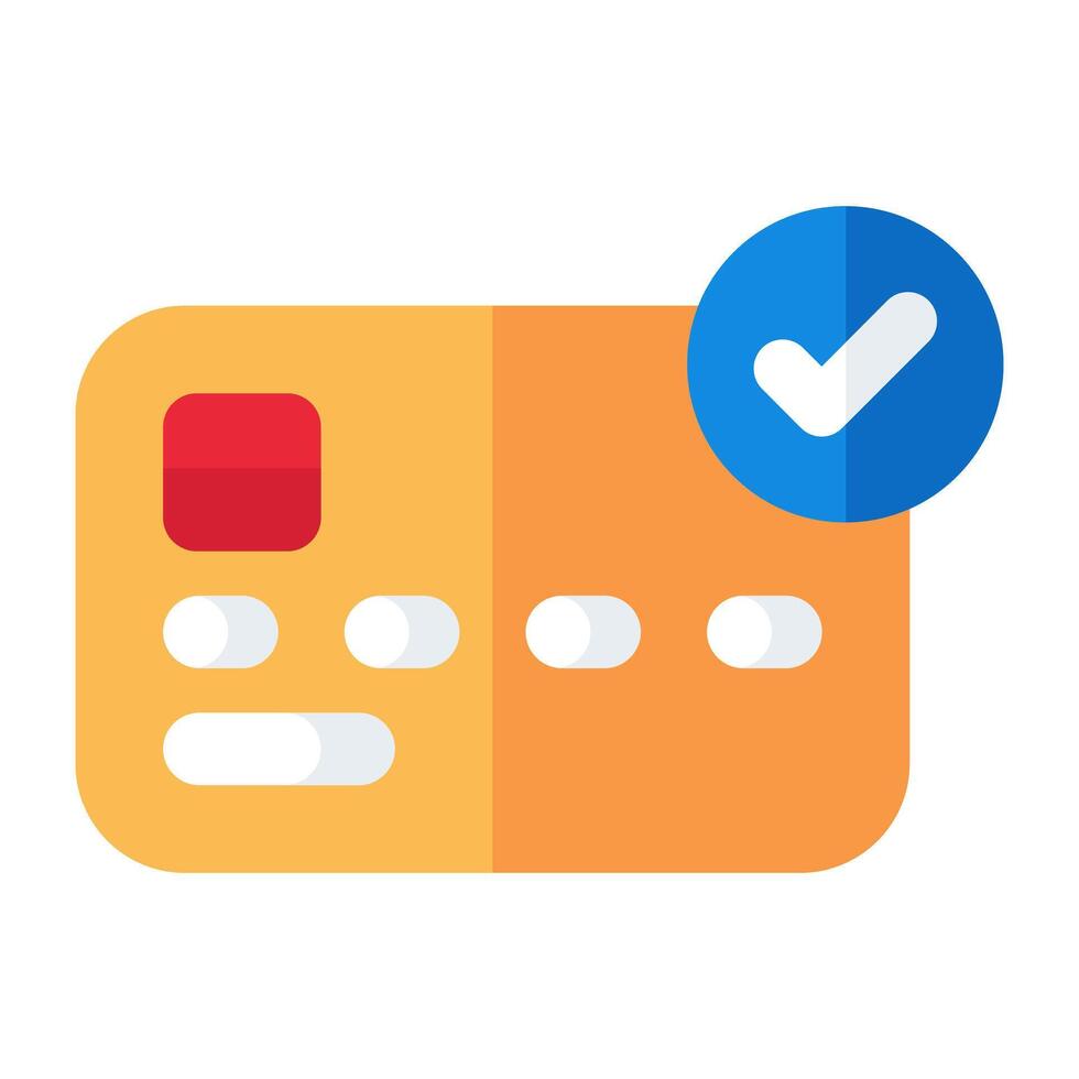 Card payment accepted icon in trendy vector design