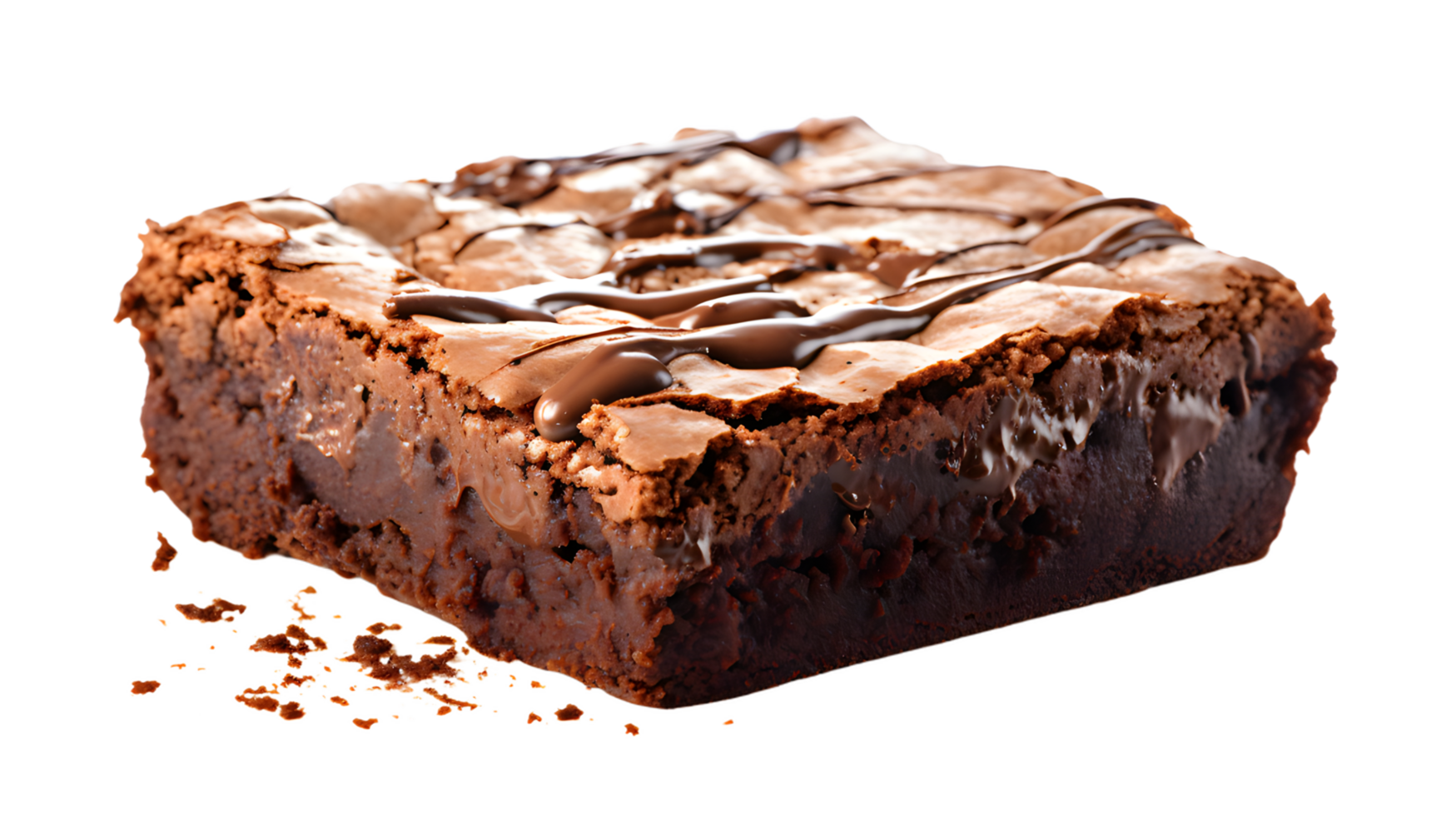 AI generated Chocolate brownie cake isolated png