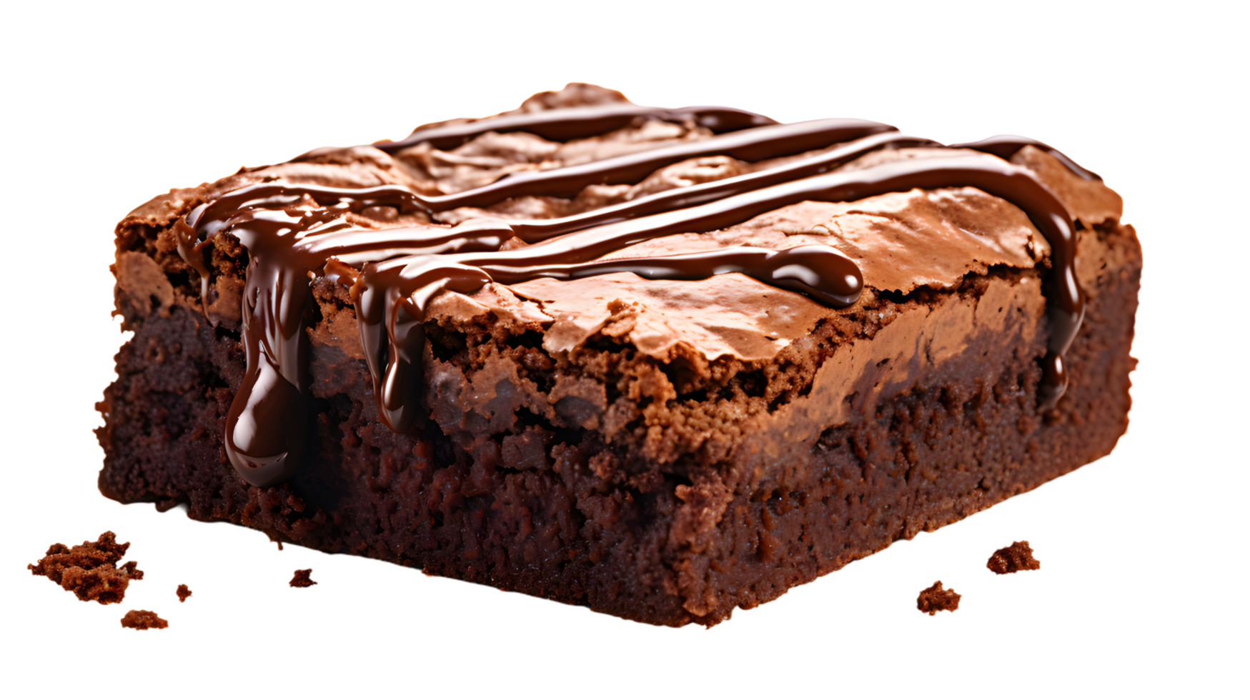 AI generated Chocolate brownie cake isolated png