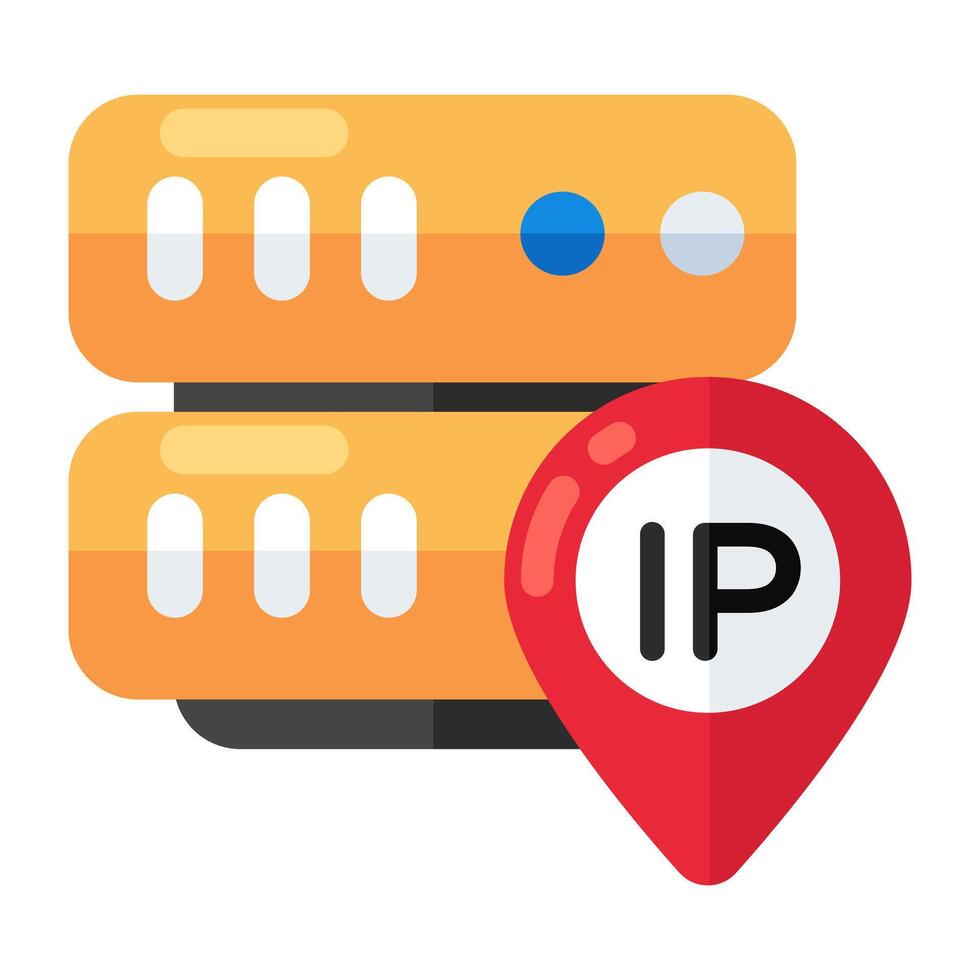 Premium download icon of server location vector