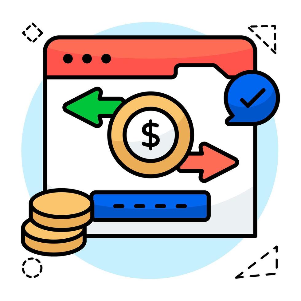 moderno diseño icono de dinero transferir vector