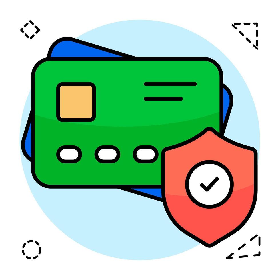 Creative design icon of secure card payment vector