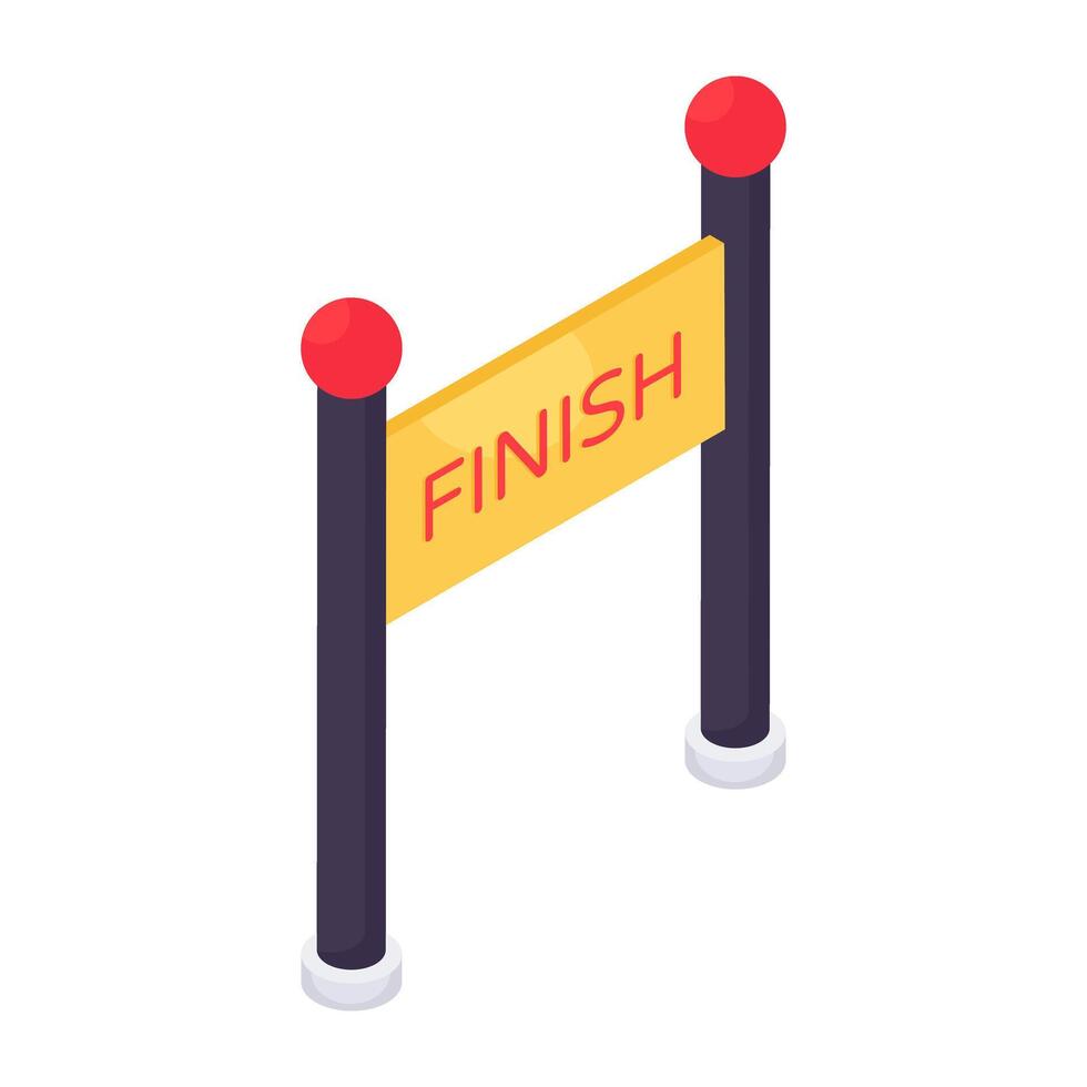 An icon design of finish line vector