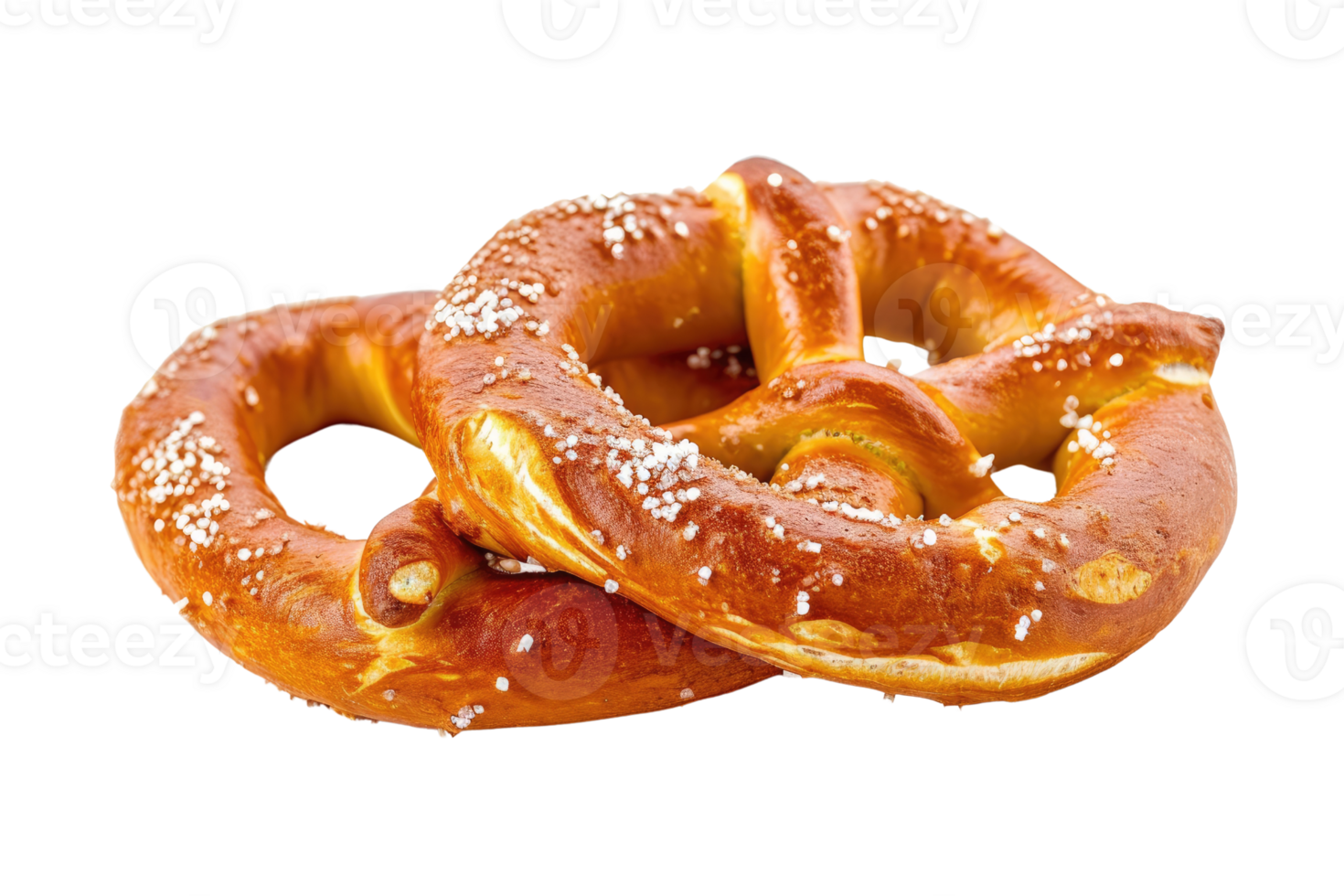 AI generated Delicious Pretzel with a Salted Crust and a Distinctive Isolated on Transparent Background png