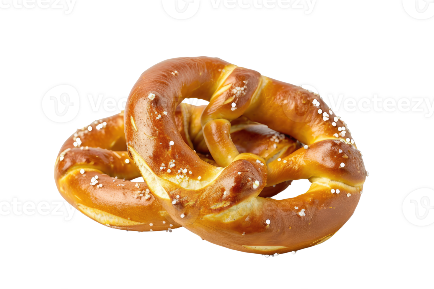 AI generated Delicious Pretzel with a Salted Crust and a Distinctive Isolated on Transparent Background png