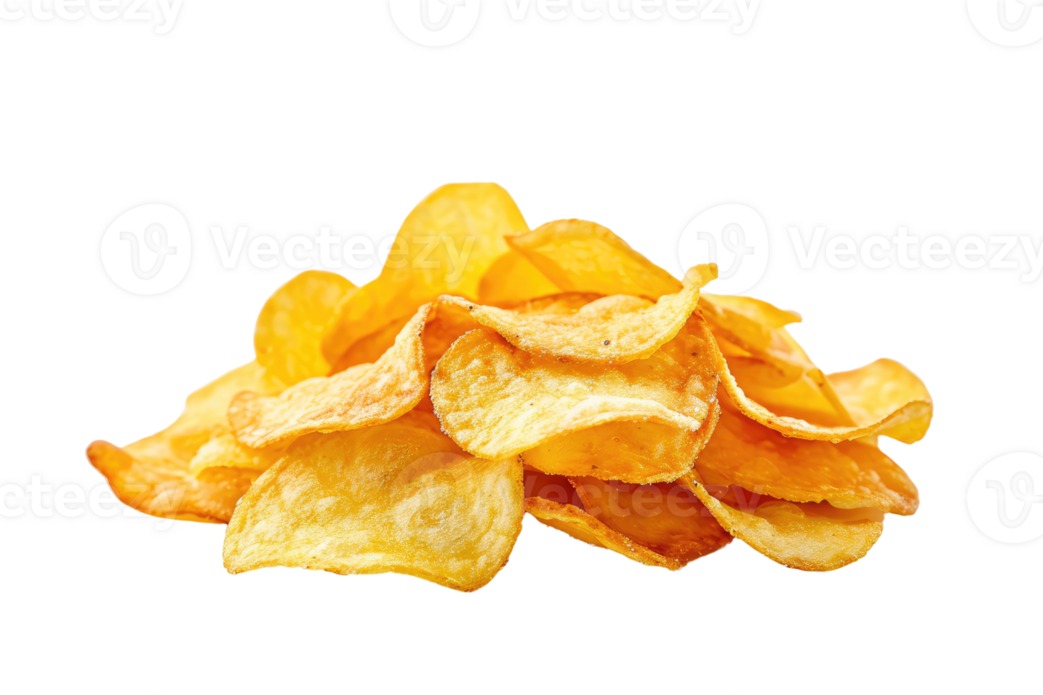 AI generated Potato Chips on transparent background png