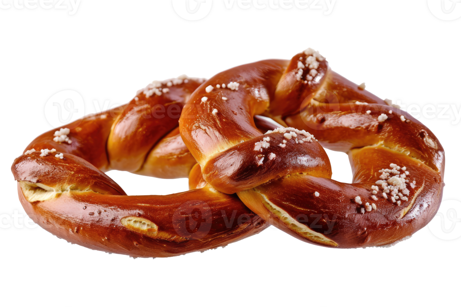 AI generated Delicious Pretzel with a Salted Crust and a Distinctive Isolated on Transparent Background png