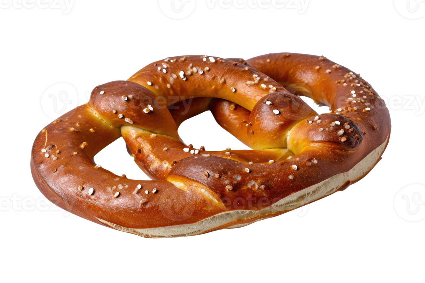 AI generated Delicious Pretzel with a Salted Crust and a Distinctive Isolated on Transparent Background png