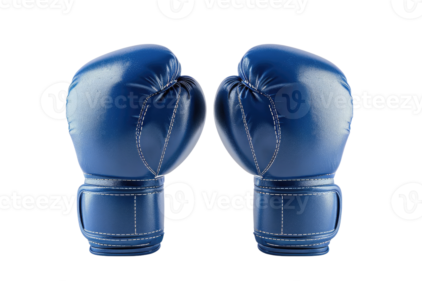 AI generated Blue boxing gloves isolated on transparent background png