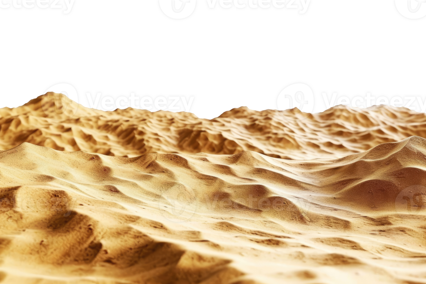 AI generated Dessert Sand Isolated on transparent background png