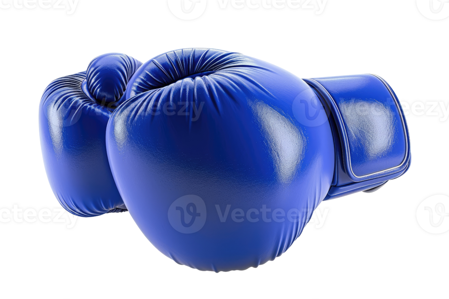 AI generated Blue boxing gloves isolated on transparent background png