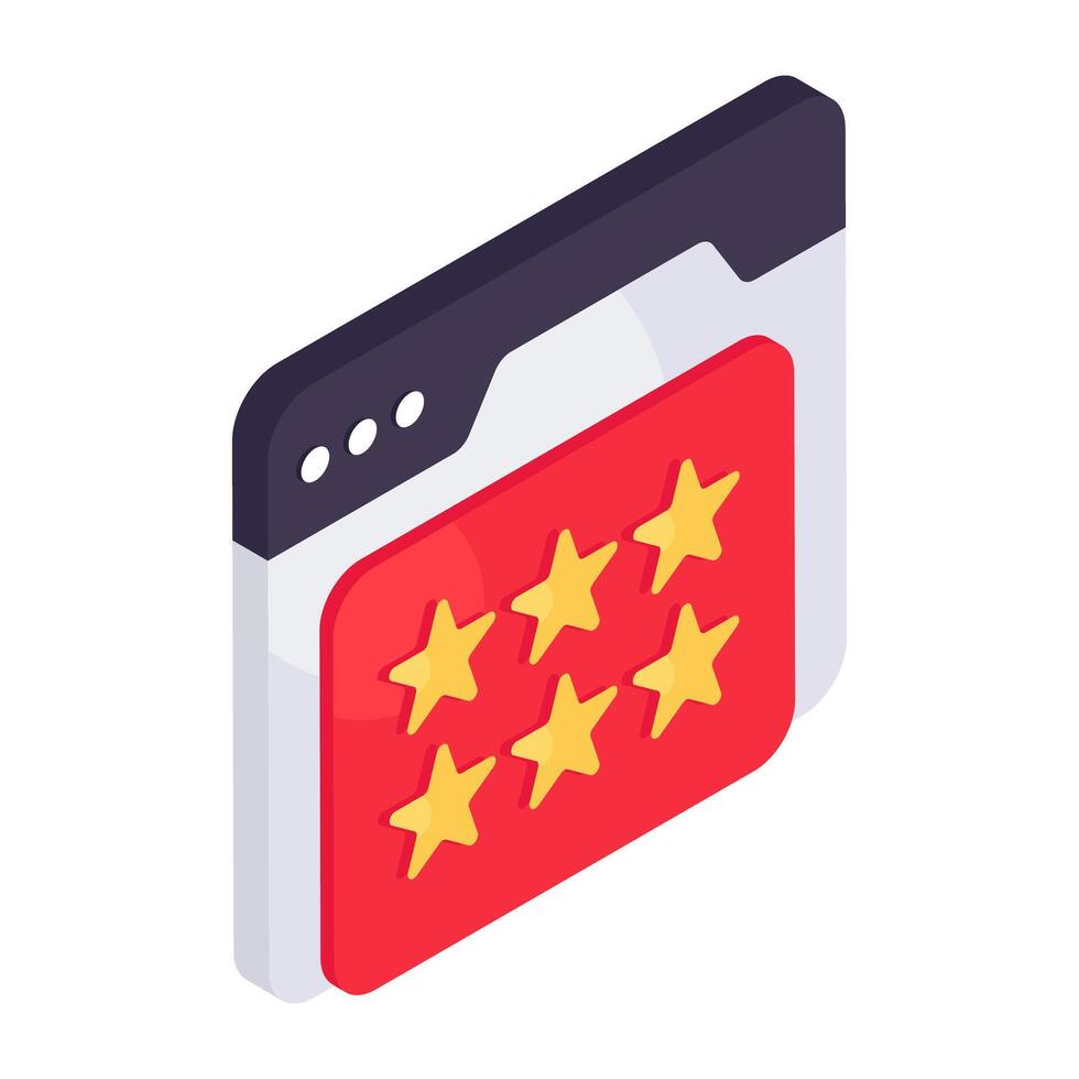 An icon design of web ratings vector