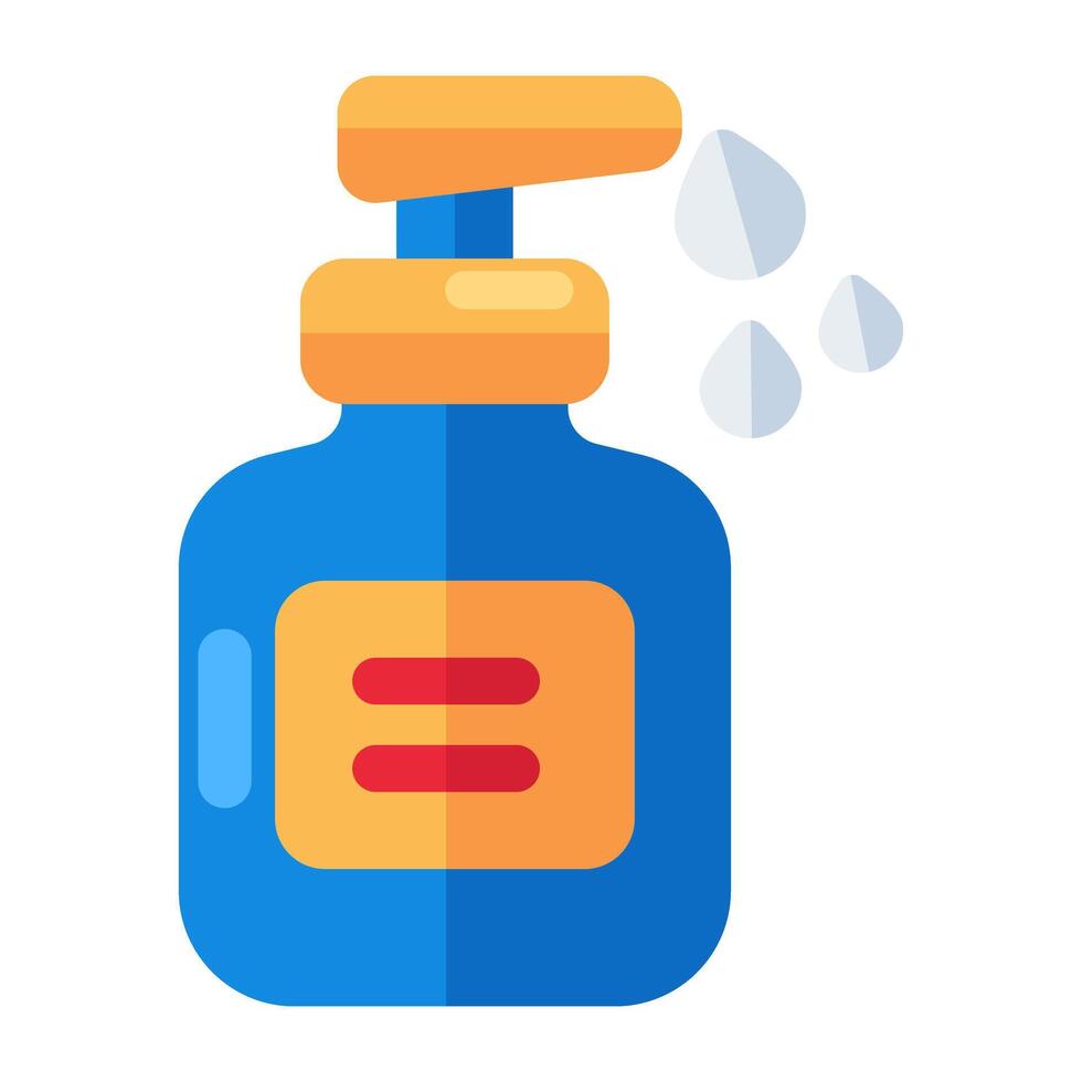 A flat design icon of hand sanitizer vector
