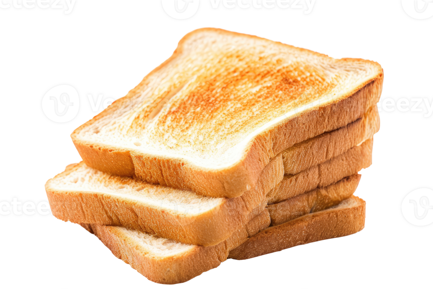 AI generated Sliced Toast Bread Isolated on Transparent Background png