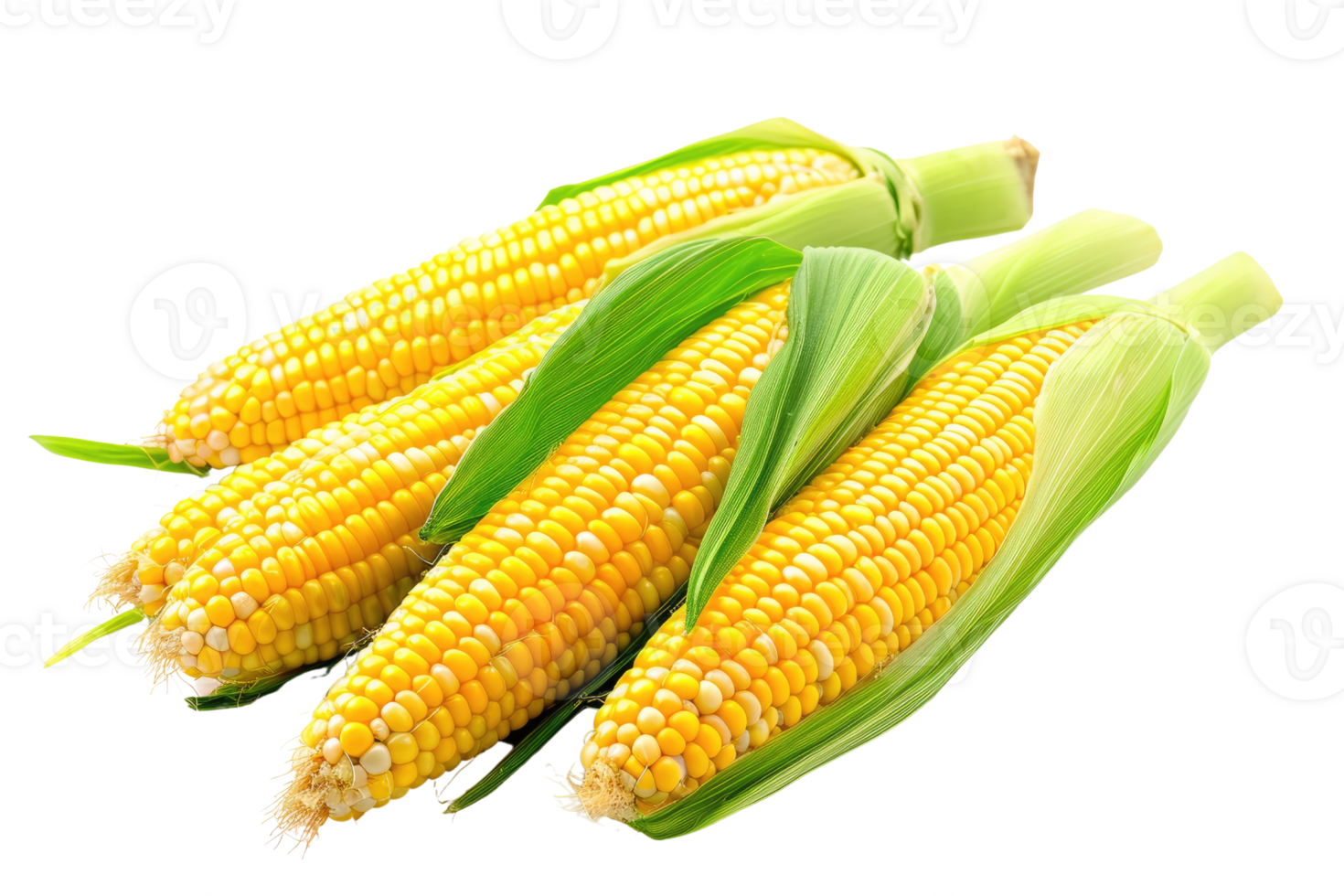 AI generated Fresh corn on transparent background png