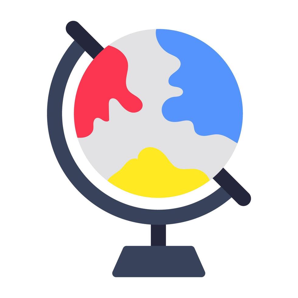 icono de estilo moderno del globo de la mesa vector