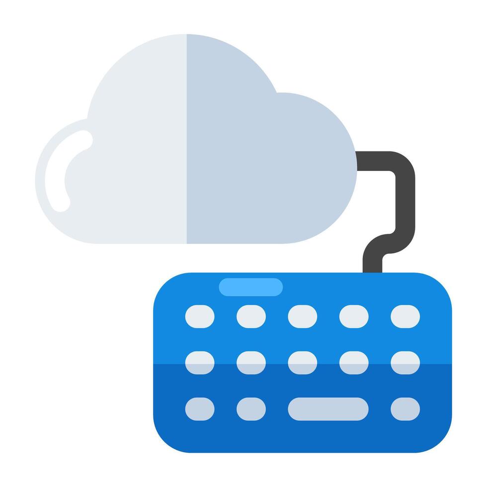 moderno diseño icono de nube teclado vector