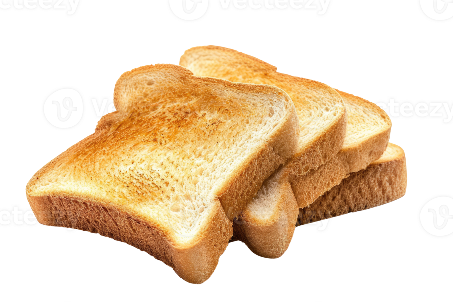 AI generated Sliced Toast Bread Isolated on Transparent Background png