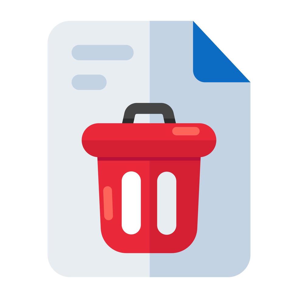 Modern design icon of delete file available for instant download vector
