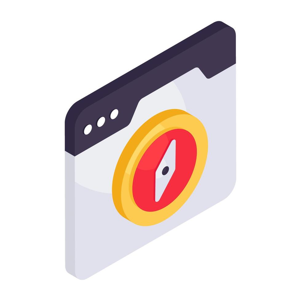 A unique design icon of online location vector