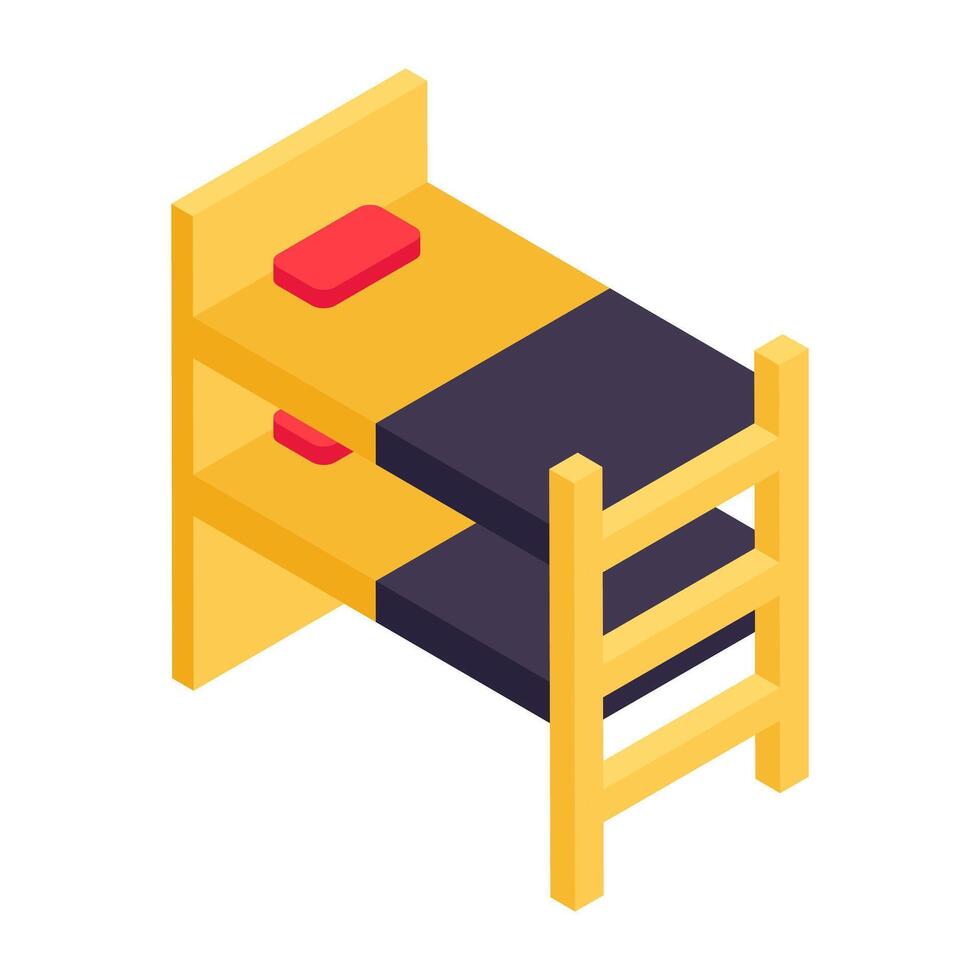 Premium download icon of bunk bed vector