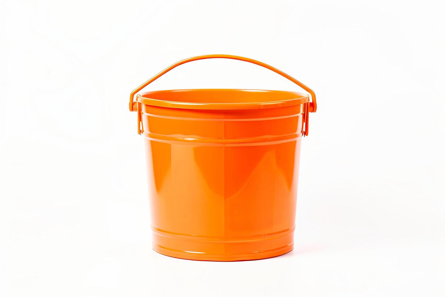 AI generated Bucket With Handle on White Background photo