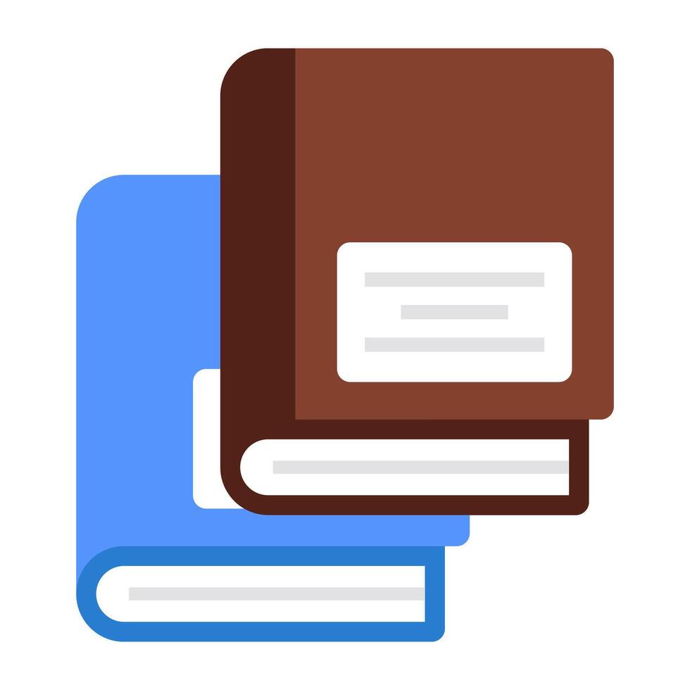 A flat design icon of close book vector