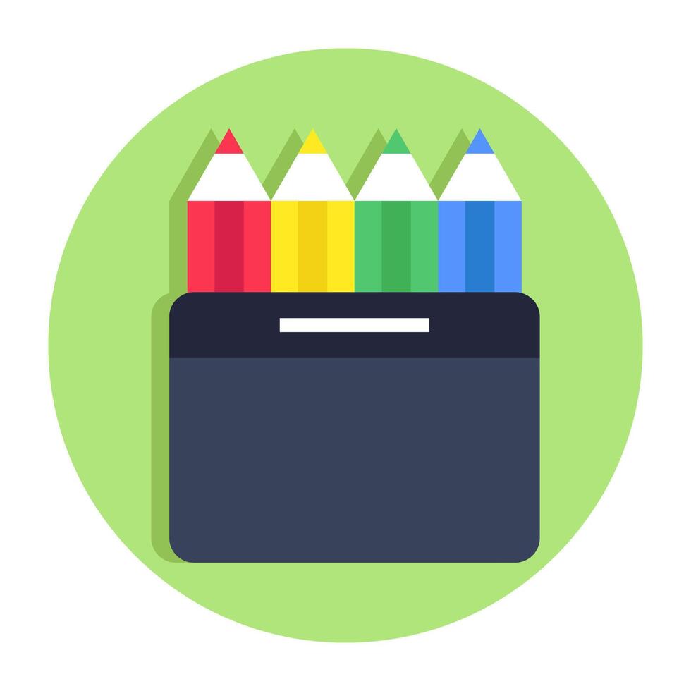 A set of coloring pencils, crayons icon vector