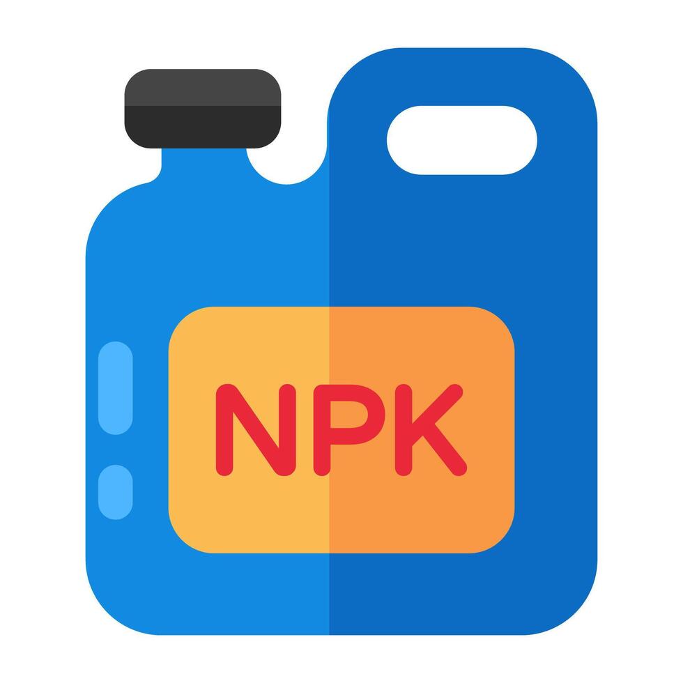 un de colores diseño icono de npk fertilizante vector