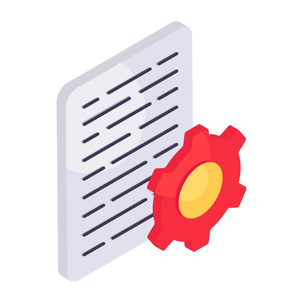 Trendy vector design of file setting