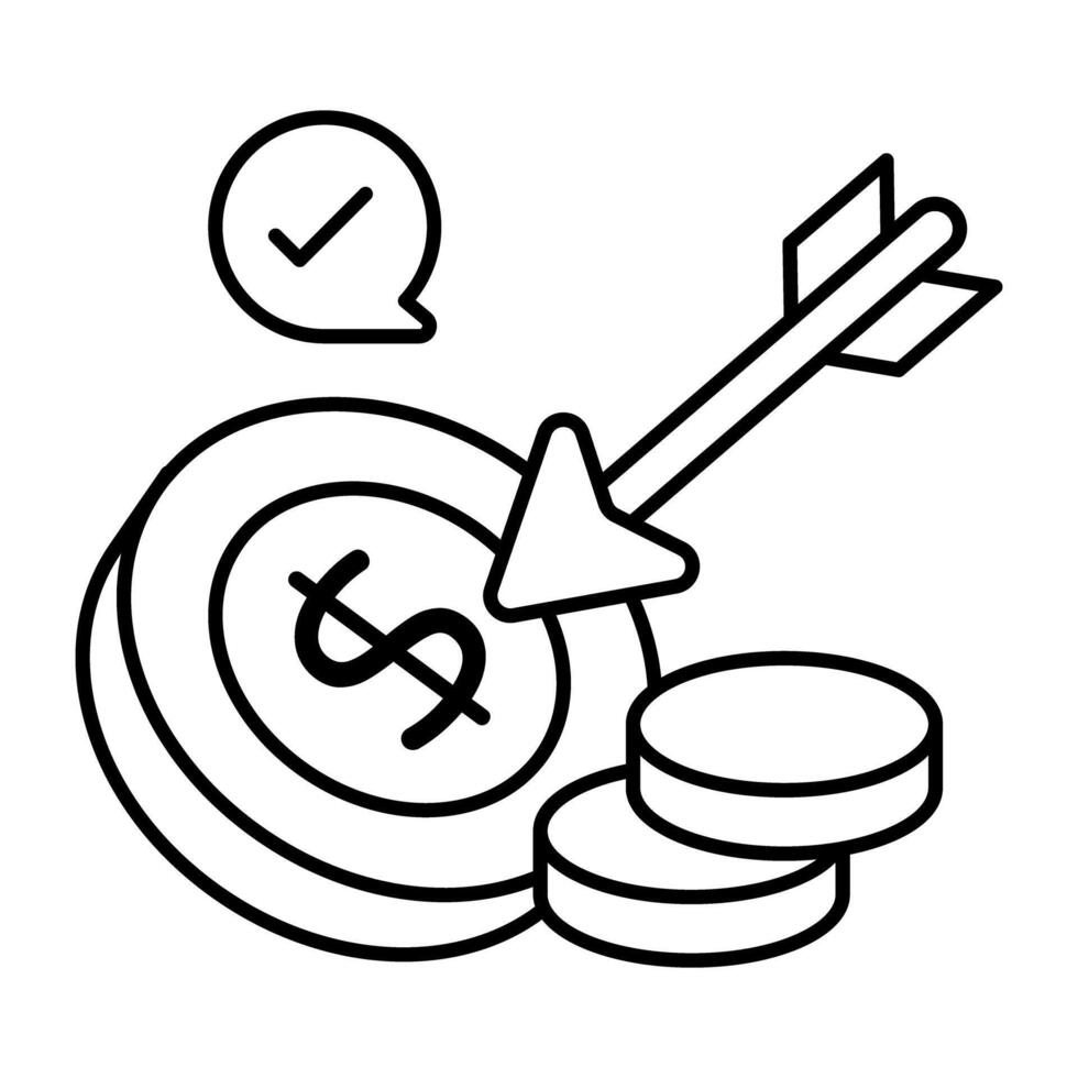 Trendy design icon of money target vector