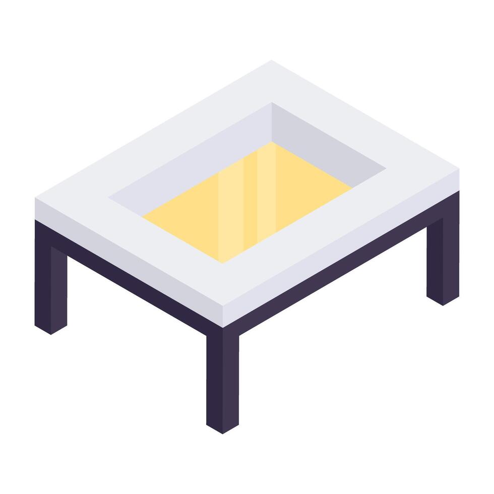 Editable design icon of table vector