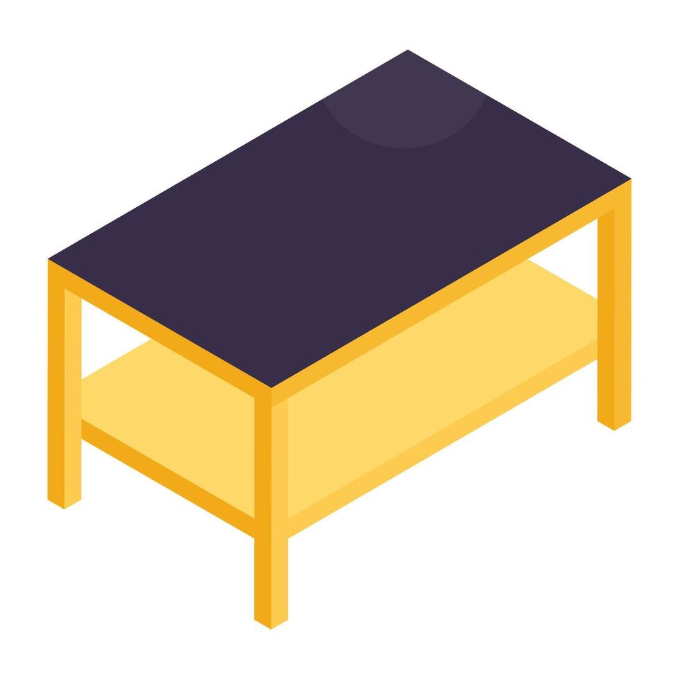 Editable design icon of round table vector