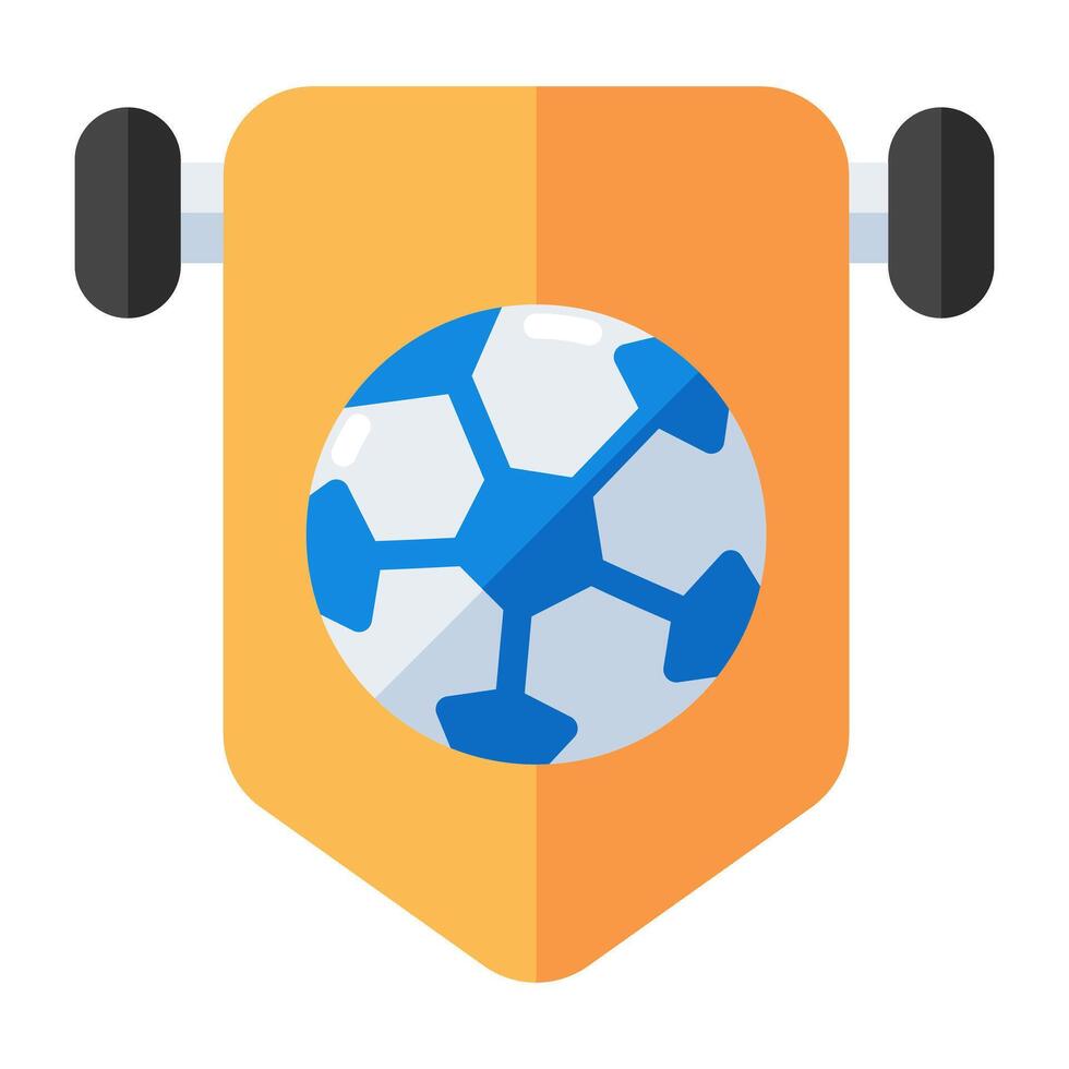 Football tag icon, editable vector