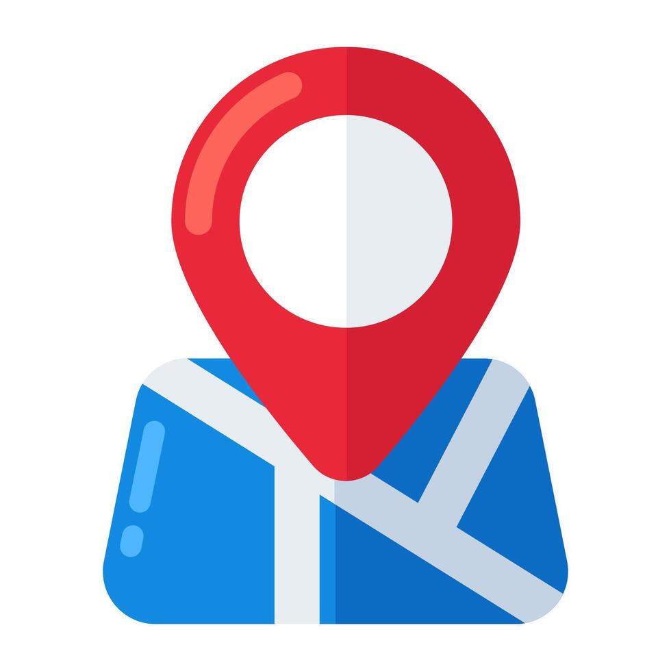 A colored design icon of location pin vector