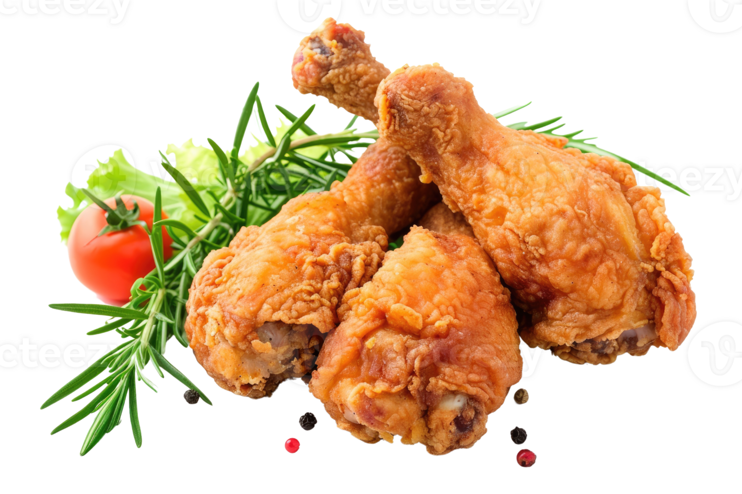 AI generated Fried Chicken On Transparent Background png