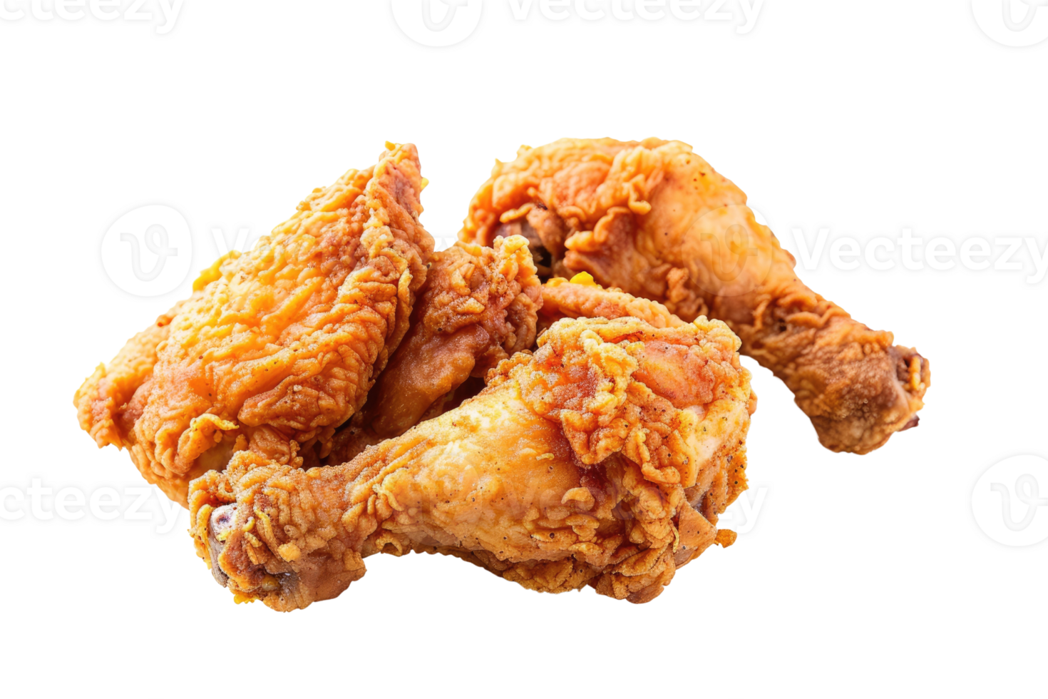 AI generated Fried Chicken On Transparent Background png