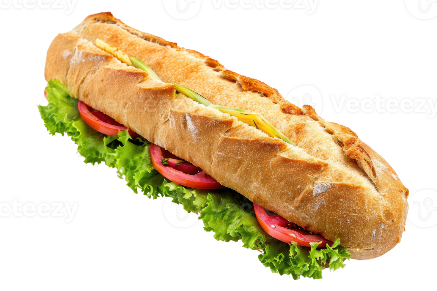 AI generated Sandwich Ciabatta diisolasi dengan latar belakang transparan png