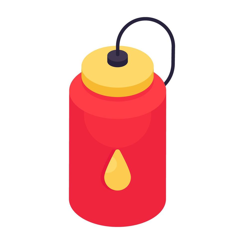 An editable design icon of water bottle vector