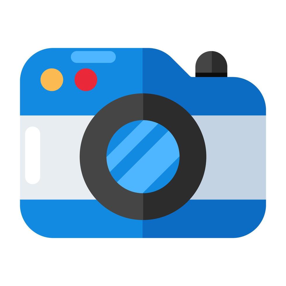 A flat icon design of camera vector